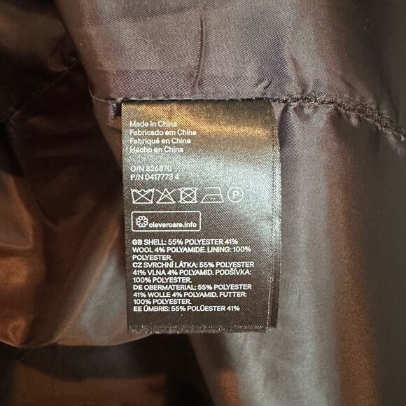 H&M 2 Melange Mid length Teddy Coat in Boucle Yarn Grey - Picture 10 of 10